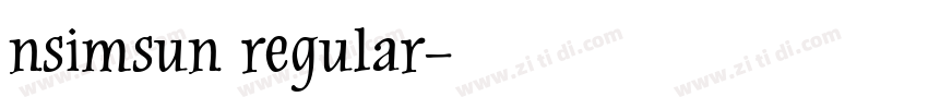 nsimsun regular字体转换